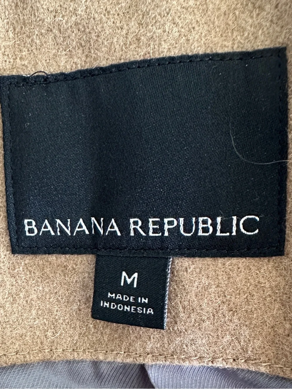 Banana Republic Men's Camel Wool Mix Coat Size M